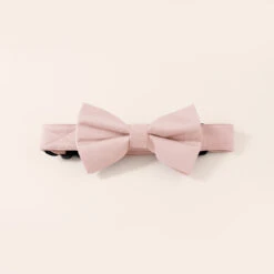 Sadie Dog Bow Tie Collar - Dusty Rose