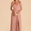 Spence Convertible Dress - Dusty Rose -Wedding Dress Store dusty rose spence slit convertible bridesmaid dress 02