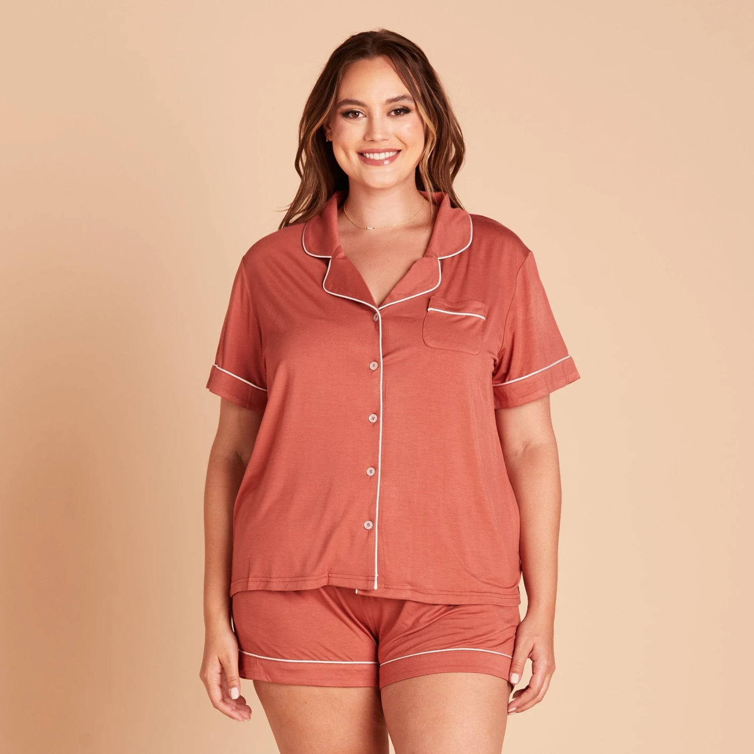 Jonny Pajama Set - Terracotta 4 Jonny Pajama Set - Terracotta - Image 2