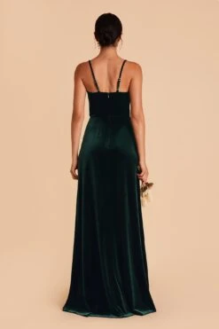 Ash Velvet Dress - Emerald 13 Ash Velvet Dress - Emerald -Wedding Dress Store emerald ash velvet bridesmaid dress 03
