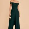 Gigi Convertible Jumpsuit - Emerald -Wedding Dress Store emerald gigi convertible bridesmaid jumpsuit 02