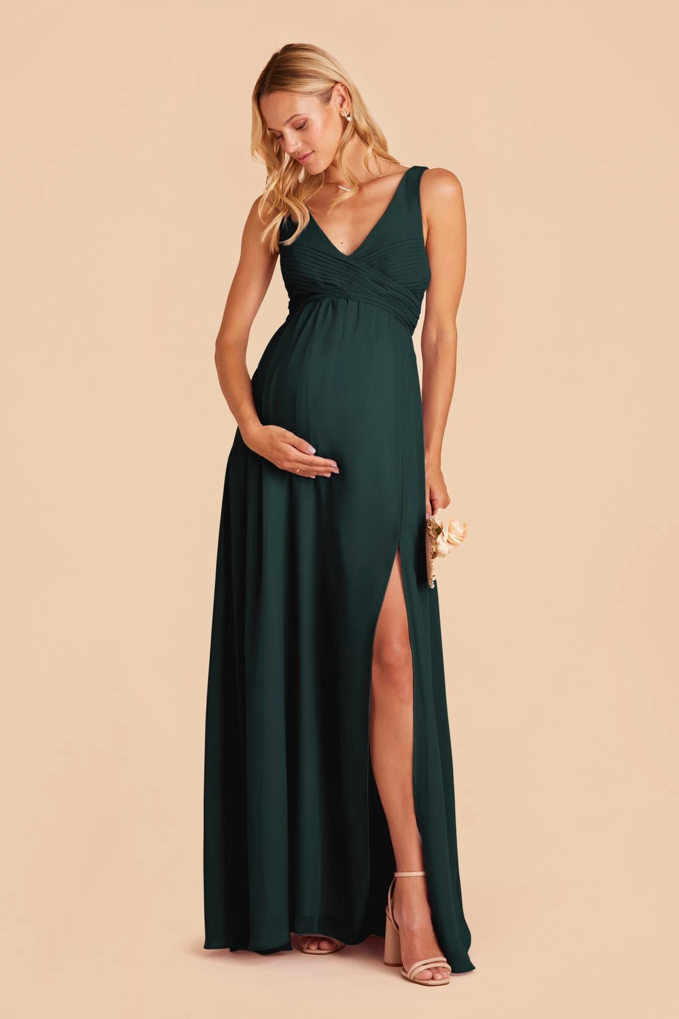 Laurie Empire Dress - Emerald 4 Laurie Empire Dress - Emerald - Image 2