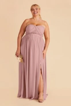 Grace Convertible Dress - English Rose -Wedding Dress Store english rose grace convertible slit plus size bridesmaid dress 01
