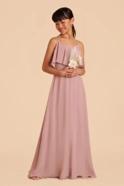 Janie Convertible Junior Dress - English Rose -Wedding Dress Store english rose janie convertible slit junior bridesmaid dress 03