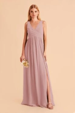 Laurie Empire Dress - English Rose 11 Laurie Empire Dress - English Rose -Wedding Dress Store english rose laurie convertible slit bridesmaid dress 01
