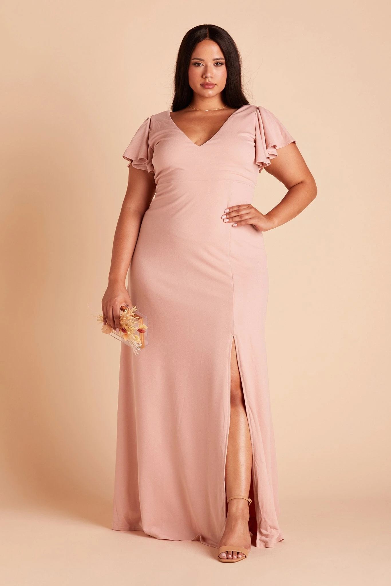 Hannah Crepe Dress - Dusty Rose 12 Hannah Crepe Dress - Dusty Rose - Image 10