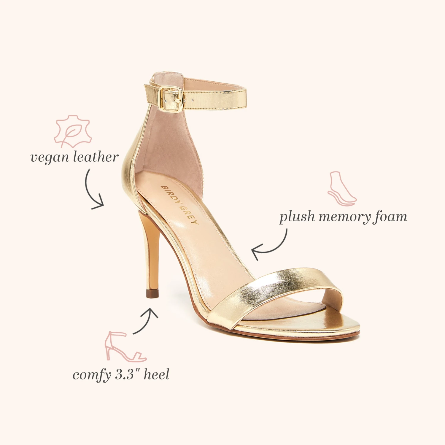 Jenny Stiletto Heel - Gold 4 Jenny Stiletto Heel - Gold - Image 2