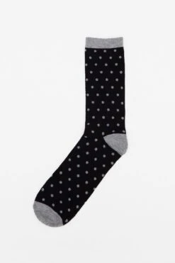 Groomsmen Socks - Polka Dot Black