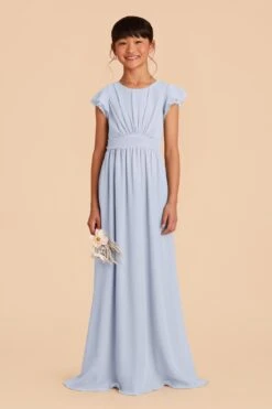 Celine Junior Dress - Ice Blue -Wedding Dress Store ice blue celine junior bridesmaid dress 01