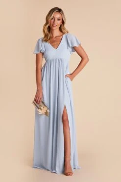 Hannah Empire Dress - Ice Blue