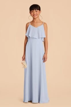 Janie Convertible Junior Dress - Ice Blue -Wedding Dress Store ice blue janie convertible junior bridesmaid dress 02
