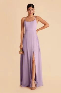 Amy Chiffon Dress - Lavender -Wedding Dress Store lavender amy bridesmaid dress 02