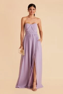 Grace Convertible Dress - Lavender -Wedding Dress Store lavender convertible slit bridesmaid dress 05