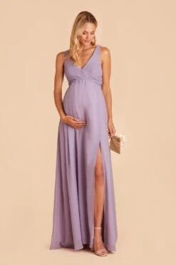 Laurie Empire Dress - Lavender -Wedding Dress Store lavender laurie convertible bridesmaid dress 03