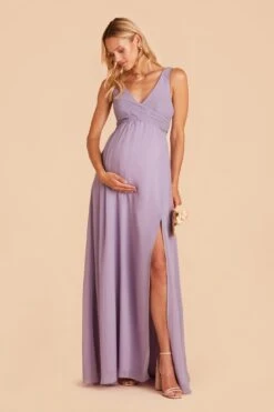 Laurie Empire Dress - Lavender -Wedding Dress Store lavender laurie convertible bridesmaid dress 04