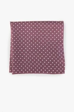 Didi Pocket Square - Dark Mauve Dot