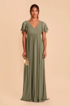 Hannah Empire Dress - Moss Green 14 Hannah Empire Dress - Moss Green -Wedding Dress Store moss green hannah bridesmaid dress 02