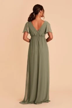 Hannah Empire Dress - Moss Green 16 Hannah Empire Dress - Moss Green -Wedding Dress Store moss green hannah bridesmaid dress 05