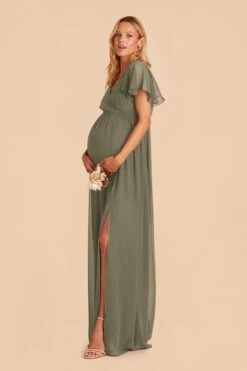 Hannah Empire Dress - Moss Green 11 Hannah Empire Dress - Moss Green -Wedding Dress Store moss green hannah convertible bridesmaid dress 01