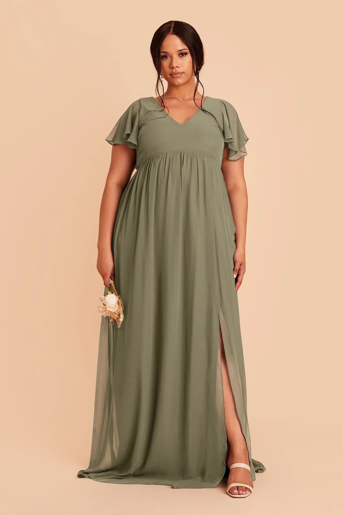 Hannah Empire Dress - Moss Green 5 Hannah Empire Dress - Moss Green - Image 3