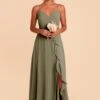 Theresa Chiffon Dress - Moss Green -Wedding Dress Store moss green theresa convertible slit bridesmaid dress 04