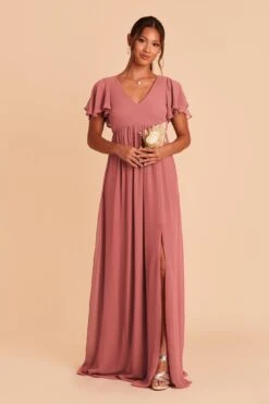 Hannah Empire Dress - Mulberry