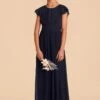 Celine Junior Dress - Navy -Wedding Dress Store navy celine junior bridesmaid dress 01