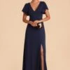 Hannah Crepe Dress - Navy 1 Hannah Crepe Dress - Navy -Wedding Dress Store navy hannah convertible bridesmaid dress 03
