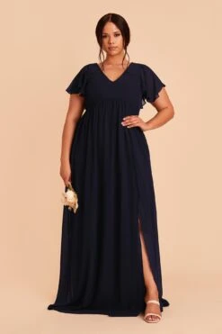 Hannah Empire Dress - Navy 17 Hannah Empire Dress - Navy -Wedding Dress Store navy hannah plus size bridesmaid dress 02