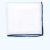 Jason Shoestring Piped Pocket Square - Navy -Wedding Dress Store navy shoestring jason piped pocket square groomsmen accessories 01