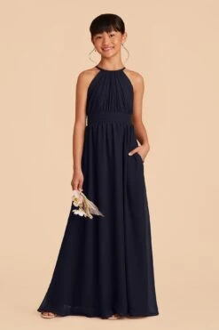 Sienna Junior Dress - Navy -Wedding Dress Store navy sienna junior bridesmaid dress 02