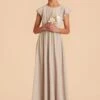 Celine Junior Dress - Neutral Champagne -Wedding Dress Store neutral champagne celine junior bridesmaid dress 02