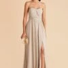 Grace Convertible Dress - Neutral Champagne 1 Grace Convertible Dress - Neutral Champagne -Wedding Dress Store neutral champagne grace convertible slit bridesmaid dress 02