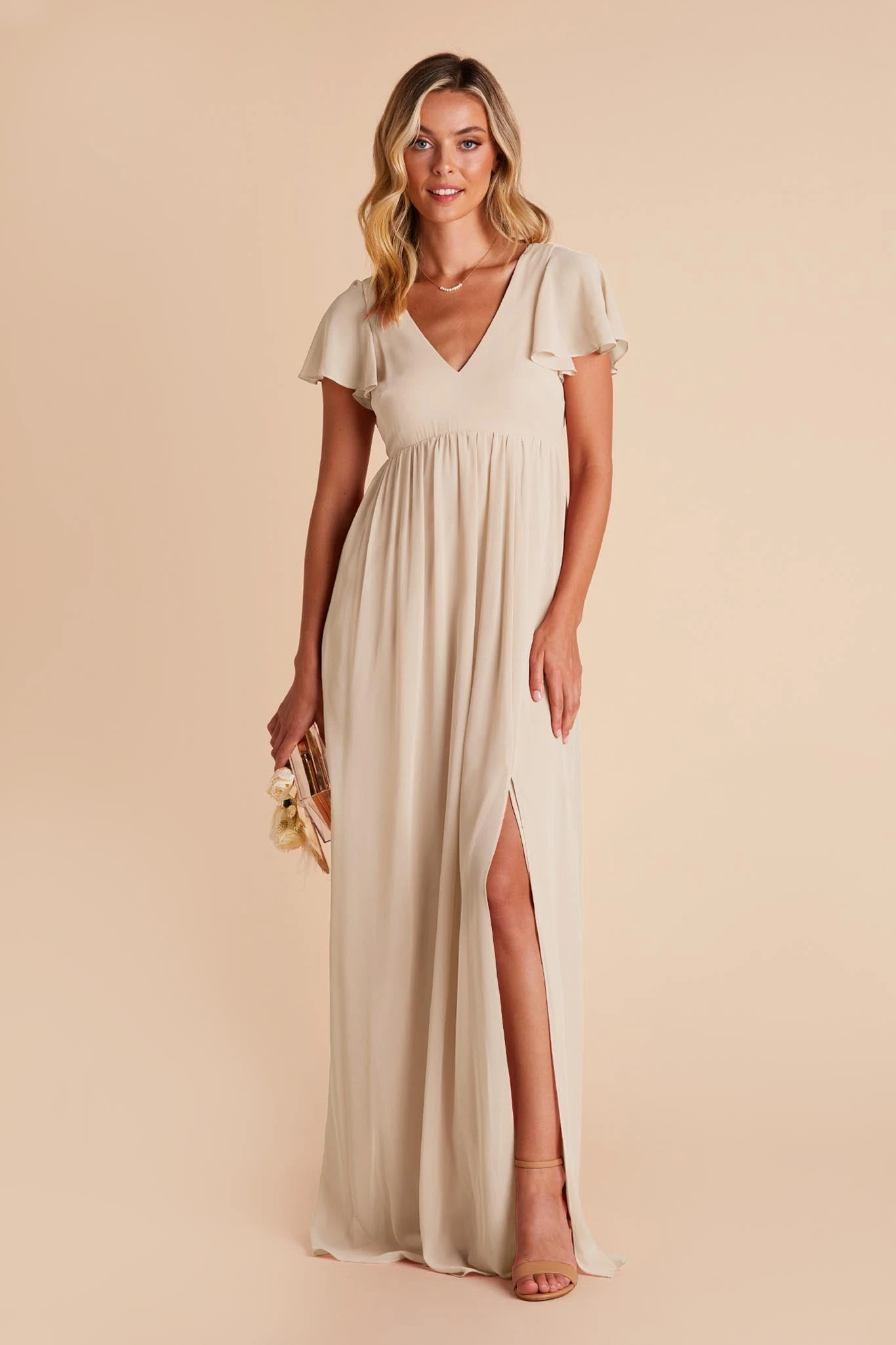 Hannah Empire Dress - Neutral Champagne 3 Hannah Empire Dress - Neutral Champagne