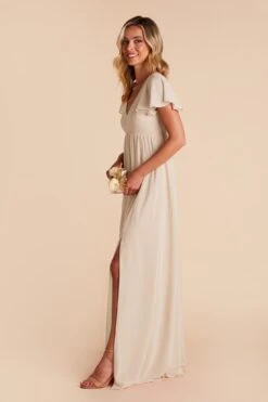 Hannah Empire Dress - Neutral Champagne 16 Hannah Empire Dress - Neutral Champagne -Wedding Dress Store neutral champagne hannah bridesmaid dress 05
