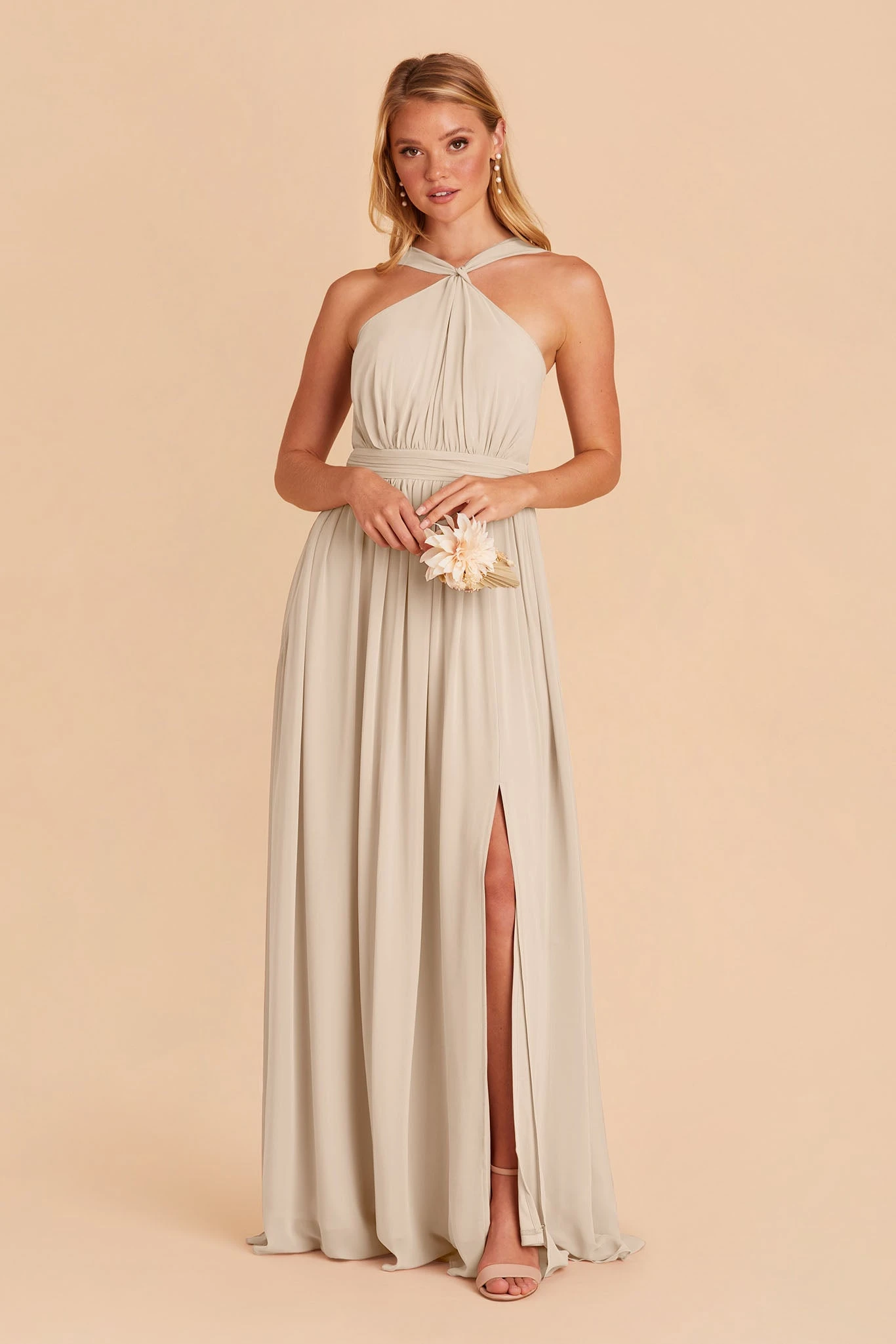 Kiko Chiffon Dress - Neutral Champagne 6 Kiko Chiffon Dress - Neutral Champagne - Image 4