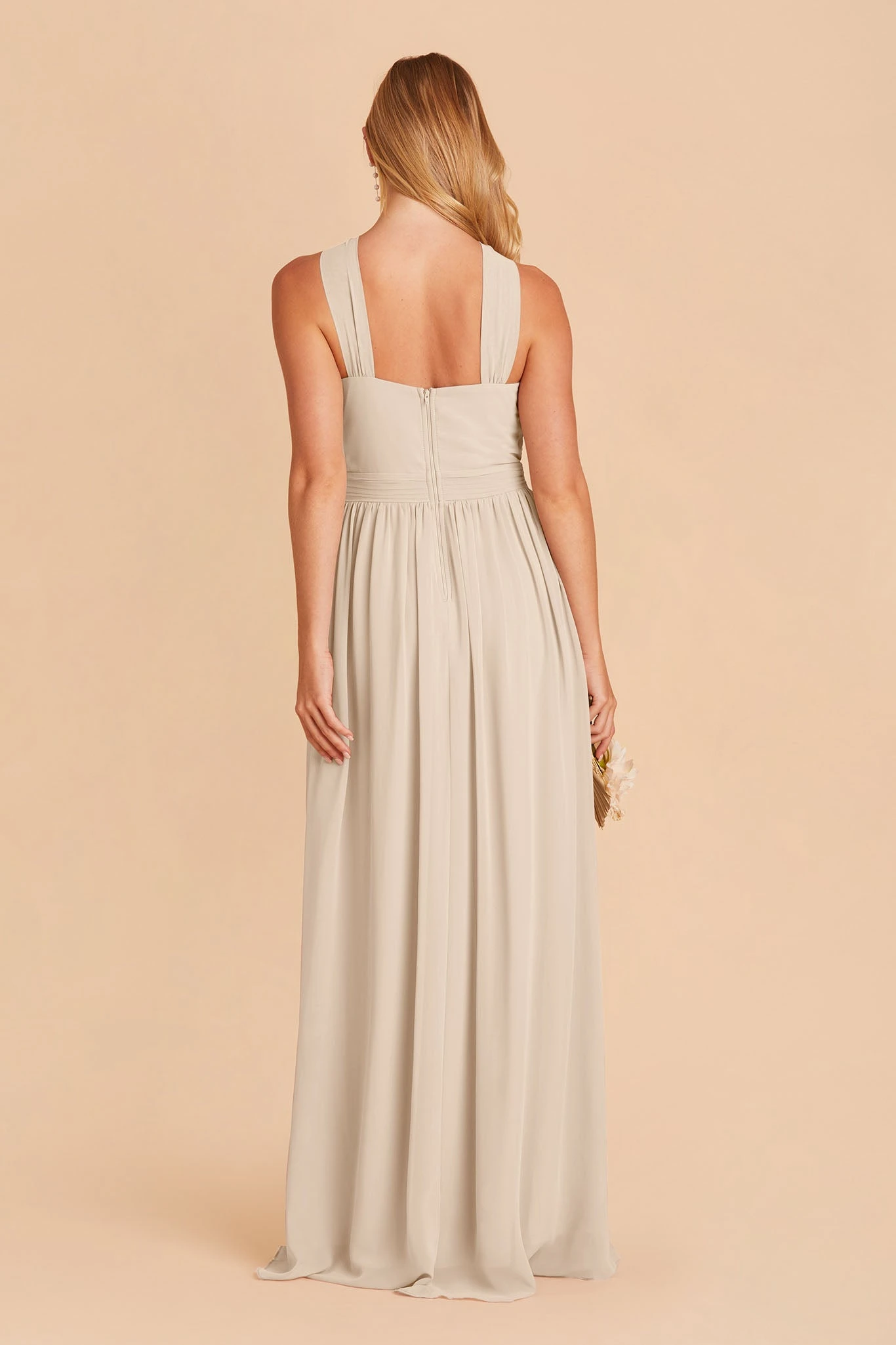 Kiko Chiffon Dress - Neutral Champagne 7 Kiko Chiffon Dress - Neutral Champagne - Image 5