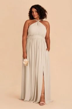 Kiko Chiffon Dress - Neutral Champagne 15 Kiko Chiffon Dress - Neutral Champagne -Wedding Dress Store neutral champagne kiko slit plus size bridesmaid dress 02 38219712 5b60 45eb b03a 5181a9fb6279