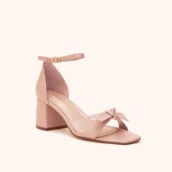 Elle Chunky Heel - Nude Blush -Wedding Dress Store nude blush elle chunky heel bridesmaid shoes 02