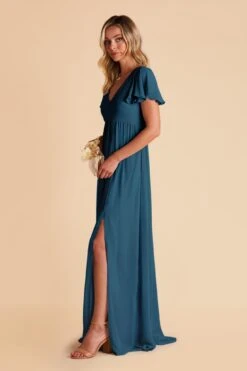Hannah Empire Dress - Ocean Blue 15 Hannah Empire Dress - Ocean Blue -Wedding Dress Store ocean blue hannah bridesmaid dress 04