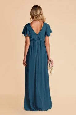 Hannah Empire Dress - Ocean Blue 16 Hannah Empire Dress - Ocean Blue -Wedding Dress Store ocean blue hannah bridesmaid dress 05