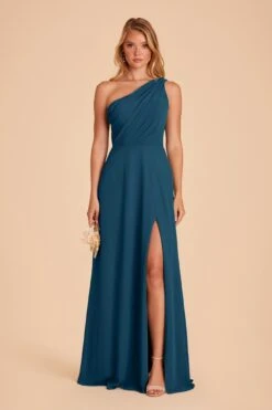 Kira Dress - Ocean Blue 17 Kira Dress - Ocean Blue -Wedding Dress Store ocean blue kira convertible slit bridesmaid dress 03