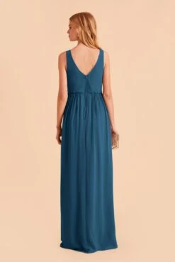 Laurie Empire Dress - Ocean Blue 14 Laurie Empire Dress - Ocean Blue -Wedding Dress Store ocean blue laurie convertible slit bridesmaid dress 04