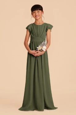 Celine Junior Dress - Olive -Wedding Dress Store olive celine junior bridesmaid dress 04