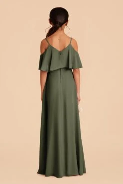 Janie Convertible Junior Dress - Olive -Wedding Dress Store olive janie convertible slit junior bridesmaid dress 05