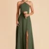 Juliet Chiffon Dress - Olive 2 Juliet Chiffon Dress - Olive -Wedding Dress Store olive juliet convertible slit bridesmaid dress 03