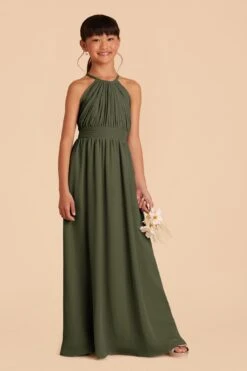 Sienna Junior Dress - Olive 9 Sienna Junior Dress - Olive -Wedding Dress Store olive sienna junior bridesmaid dress 03