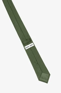 Simon Necktie - Olive -Wedding Dress Store olive simon necktie groomsmen accessories 04