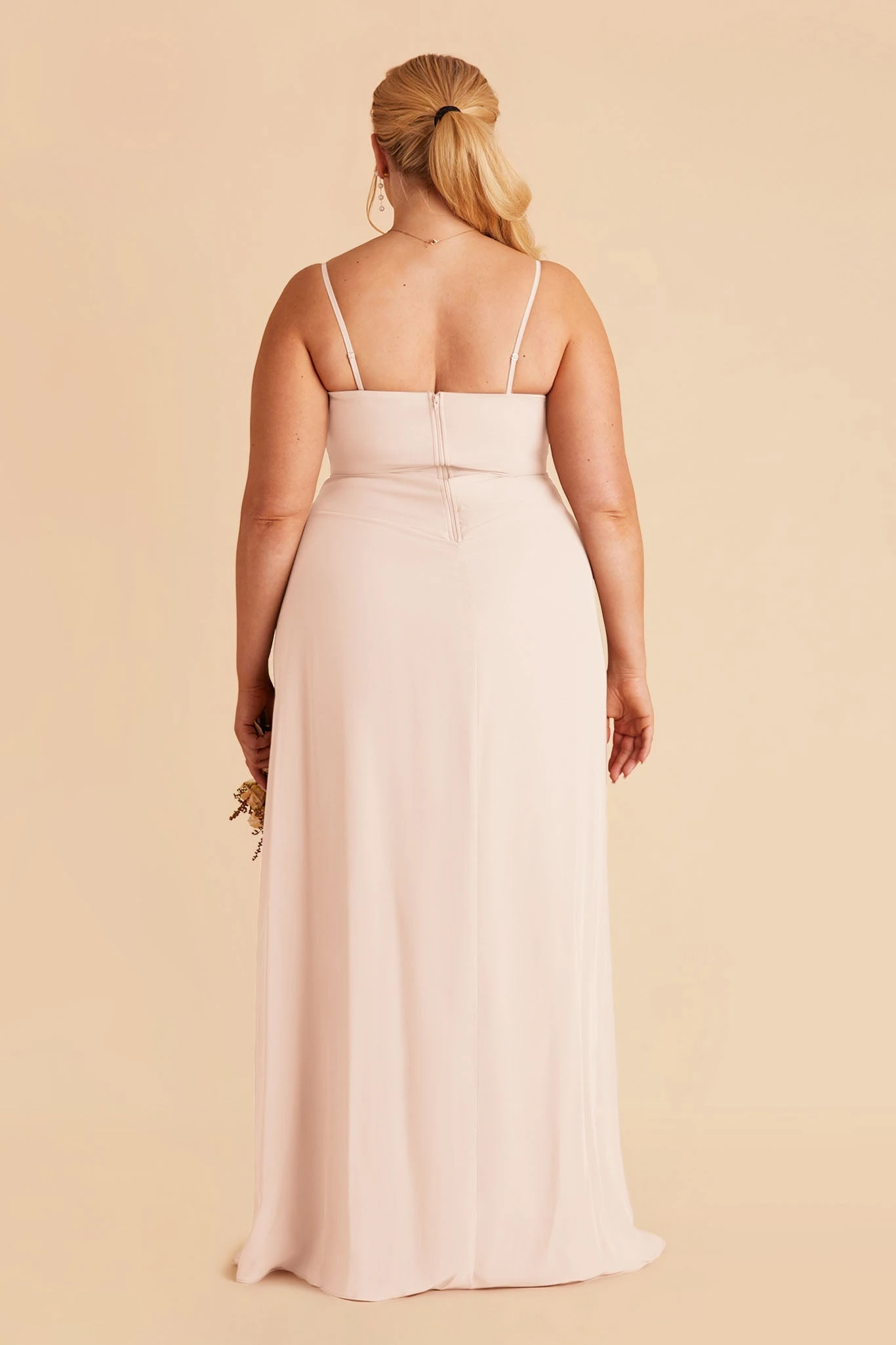 Chris Convertible Chiffon Dress - Pale Blush 12 Chris Convertible Chiffon Dress - Pale Blush - Image 10