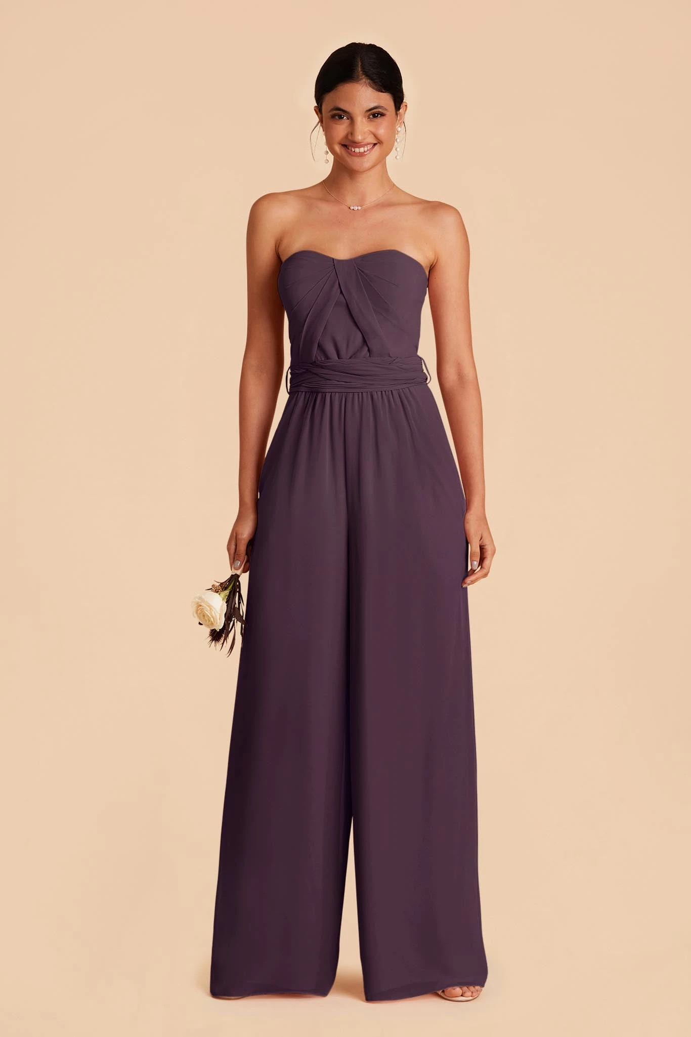 Gigi Convertible Jumpsuit - Plum 6 Gigi Convertible Jumpsuit - Plum - Image 4